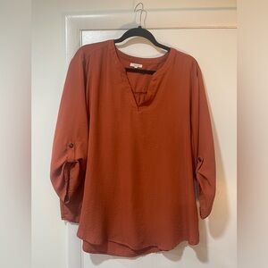 Maurices top. Size XXL. Burnt orange color. Business casual.